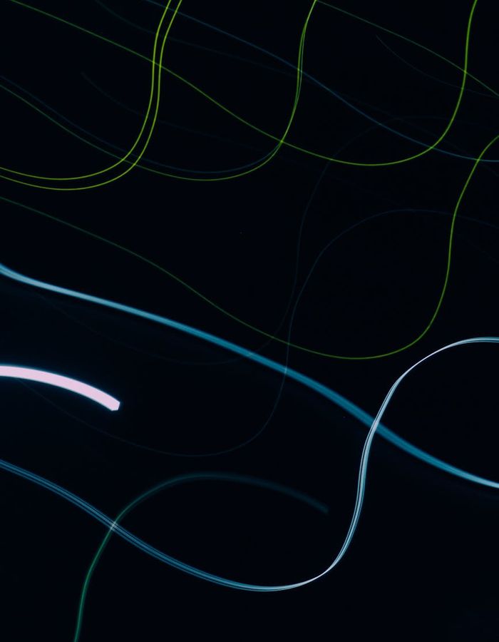 Abstract glowing lines representing internal energy and stability